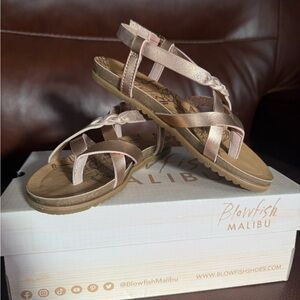Blowfish Strappy Sandals - Shimmering Pink